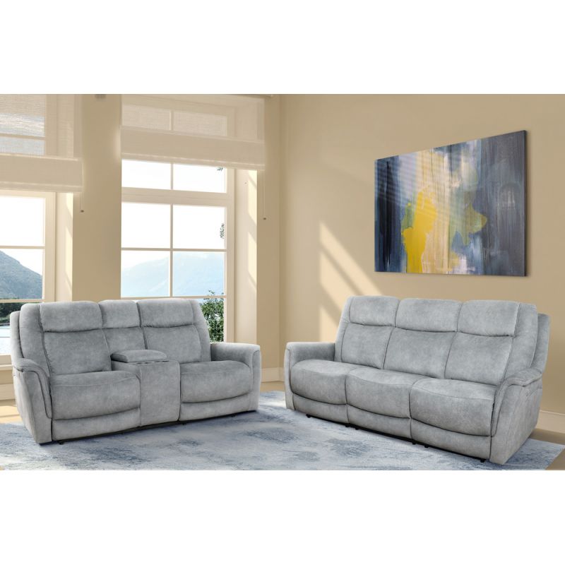 Parker House - Linus - Hudson Grey Power Reclining Sofa Loveseat and Recliner - MLIN-321PHZ-HGY