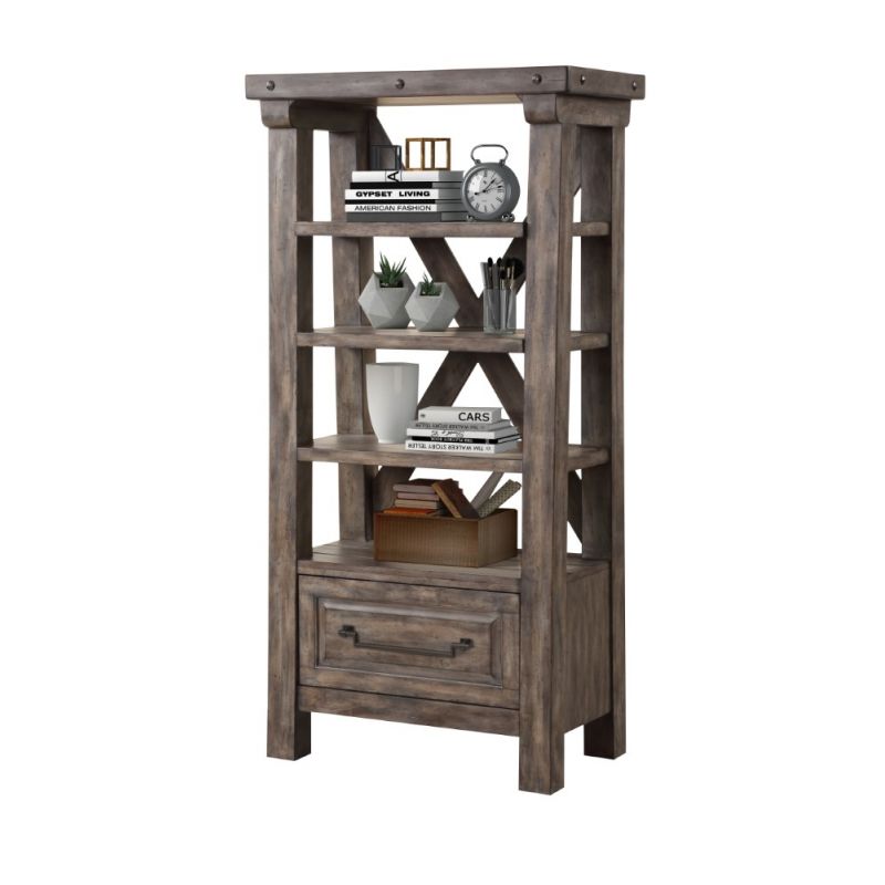 Parker House - Lodge Bookcase in Siltstone - LOD330_CLOSEOUT