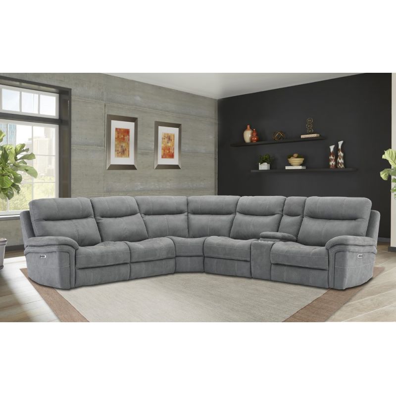 Parker House - Mason Carbon 6-Piece Sectional - Package A - MMA-PACKA(H)-CRB
