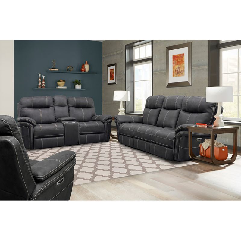 Parker House - Mason - Charcoal Power Reclining Sofa Loveseat and Recliner - MMA-321CPH-CHA