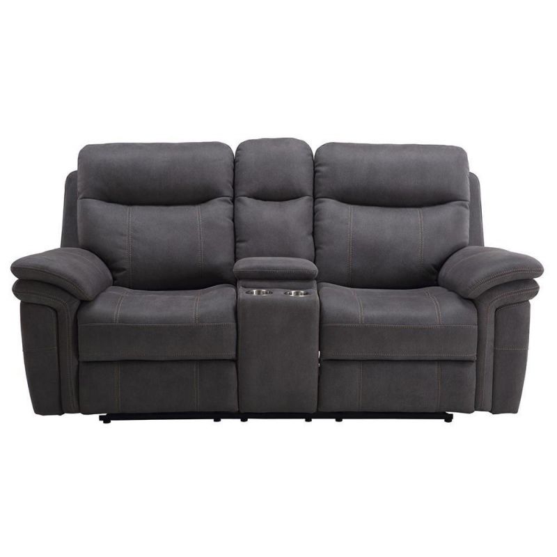 Parker House - Mason Power Console Loveseat in Charcoal - MMA822CPH-CHA