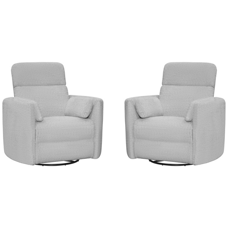 Parker House -  Radius - Angora Linen Manual Swivel Recliner (Set of 2) - MRAD#812GS-2-ANLI