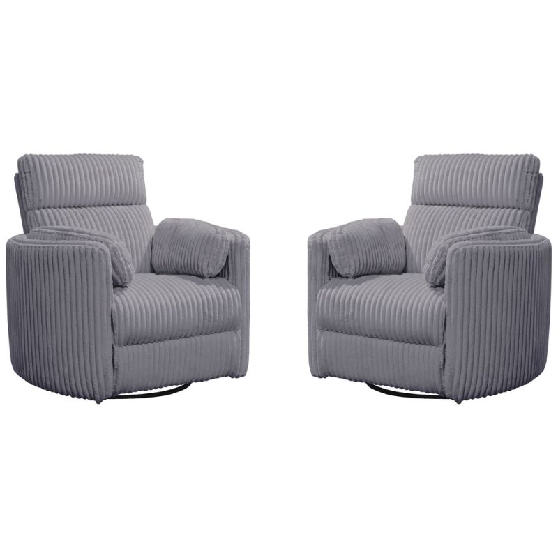 Parker House -  Radius - Mega Grey Power Swivel Glider Recliner (Set of 2) - MRAD#812GSP-2-MGGR