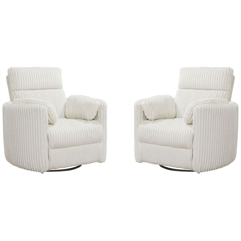 Parker House -  Radius - Mega Ivory Power Swivel Glider Recliner (Set of 2) - MRAD#812GSP-2-MGIV