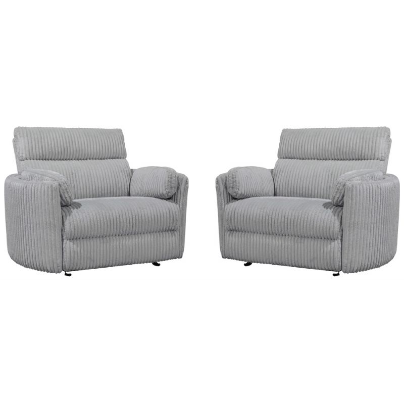 Parker House -  Radius Xl - Mega Grey Extra Wide Power Glider Recliner (Set of 2) - MRAD#812GP-XL-2-MGGR