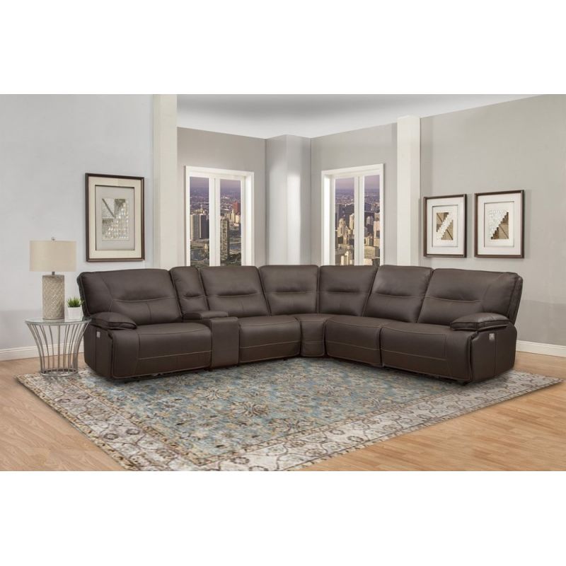Parker House - Spartacus Chocolate 6-Piece Sectional - Package A - MSPA-PACKA(H)-CHO