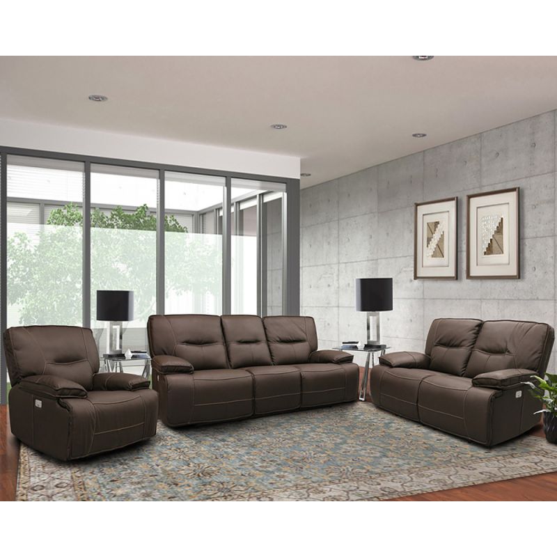 Parker House - Spartacus - Chocolate Power Reclining Sofa Loveseat and Recliner - MSPA-321PH-CHO