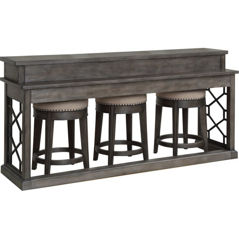 Parker House - Sundance Everywhere Console with 3 Stools in Smokey Grey - SUN09-4-SGR