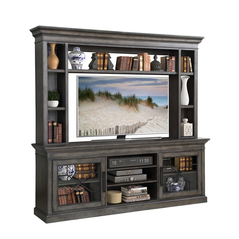 Parker House - Sundance Smokey Grey 92 in. Console with Hutch - SUN92-3-SGR