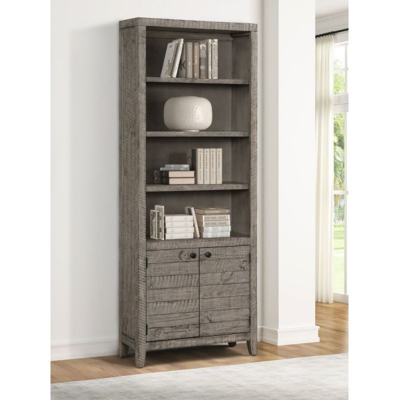 Parker House - Tempe Grey Stone 32 in. Open Top Bookcase - TEM330-GST