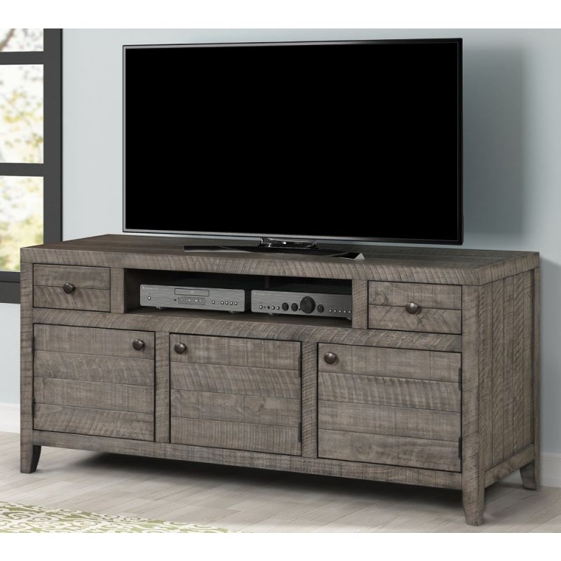 Parker House - Tempe Grey Stone 63 in. TV Console - TEM63-GST_CLOSEOUT