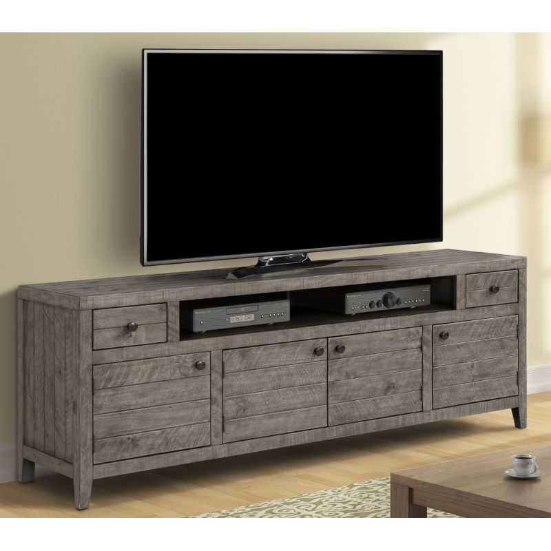 Parker House - Tempe Grey Stone 84 in. TV Console - TEM84-GST_CLOSEOUT