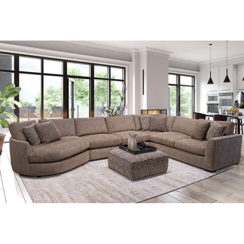 Parker House - The Bump - Alistair Fossil 4 Piece Modular Sectional - SBMP-PACK4A-ALFS