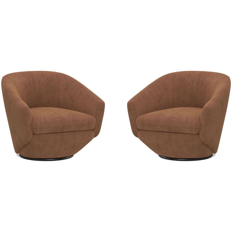 Parker House -  The Twist - Elise Rust Swivel Chair (Set of 2) - STWI#912S-2-ELRS