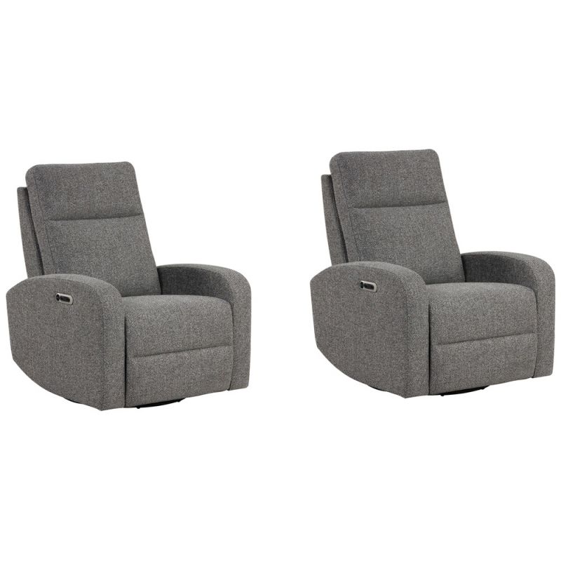 Parker House -  Thriller - Natural Beauty Grey Power Swivel Glider Recliner (Set of 2) - MTHR#812GSP-2-NBG