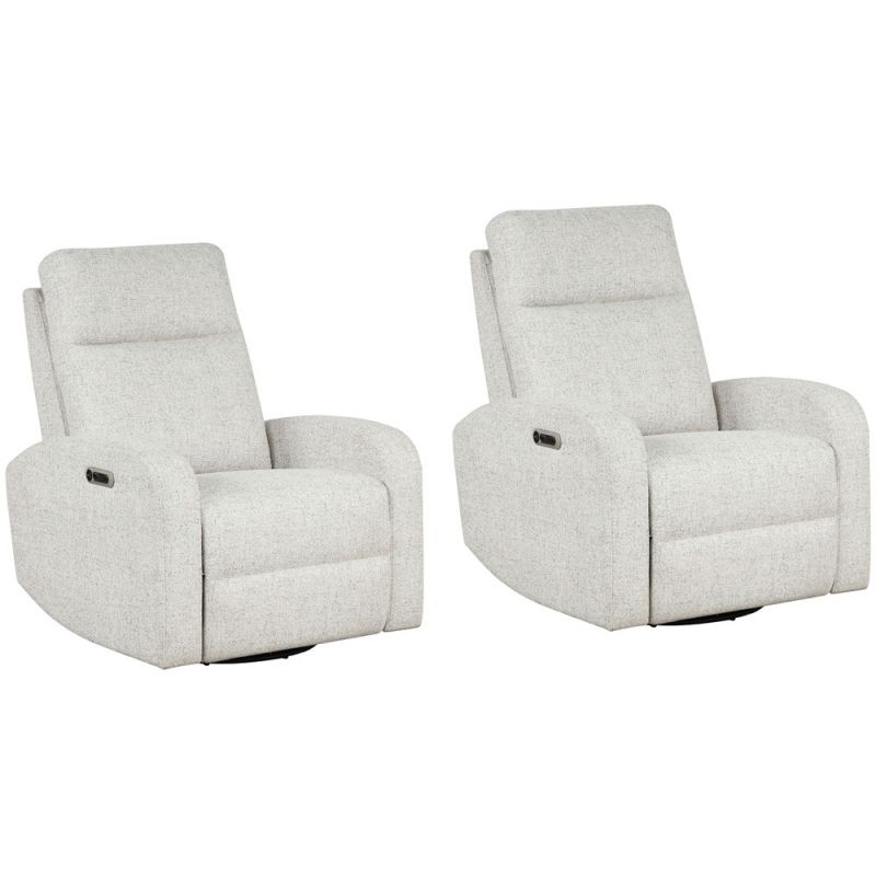 Parker House -  Thriller - Natural Beauty Quartz Power Swivel Glider Recliner (Set of 2) - MTHR#812GSP-2-NBQ