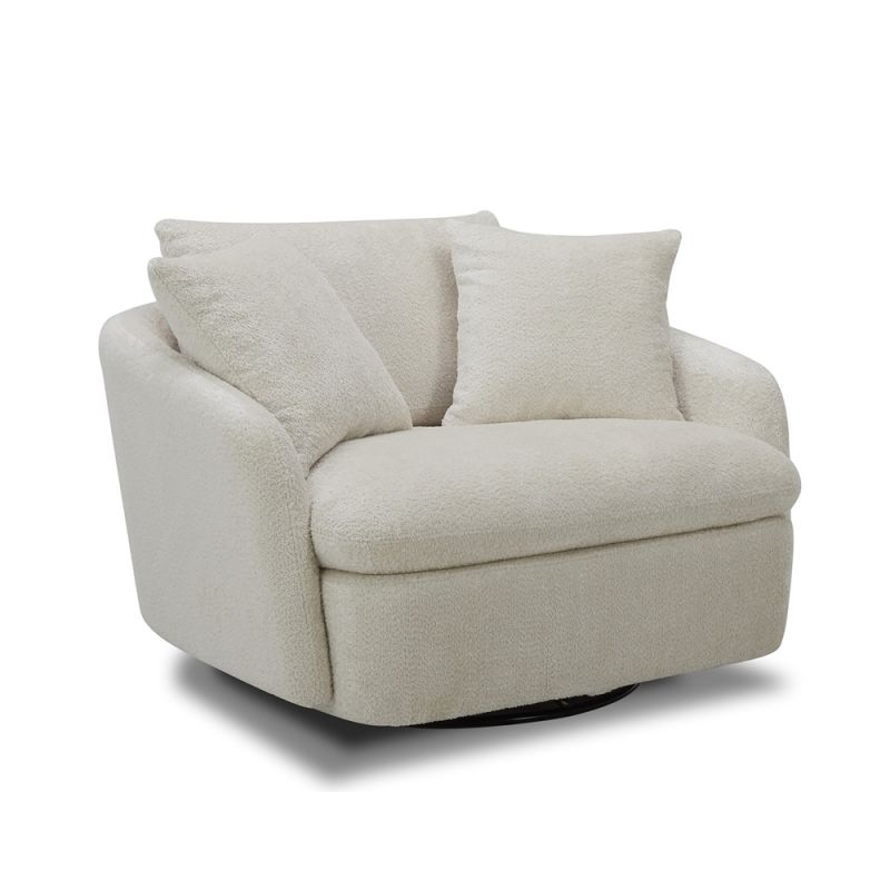 Parker House - Boomer - Utopia Sand Large Swivel Chair w/ 2 toss plws - SBMR#912S-UTSA