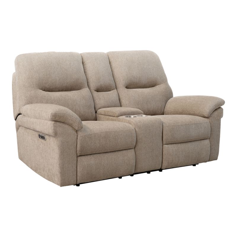 Parker House - Bryant - Ruffles Wicker Power Console Loveseat - MBRY#822CPH-RFW_CLOSEOUT