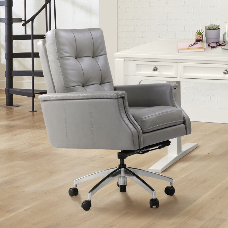 Parker House - Dc#128 Verona Grey - Leather Desk Chair - DC#128-VGR_CLOSEOUT