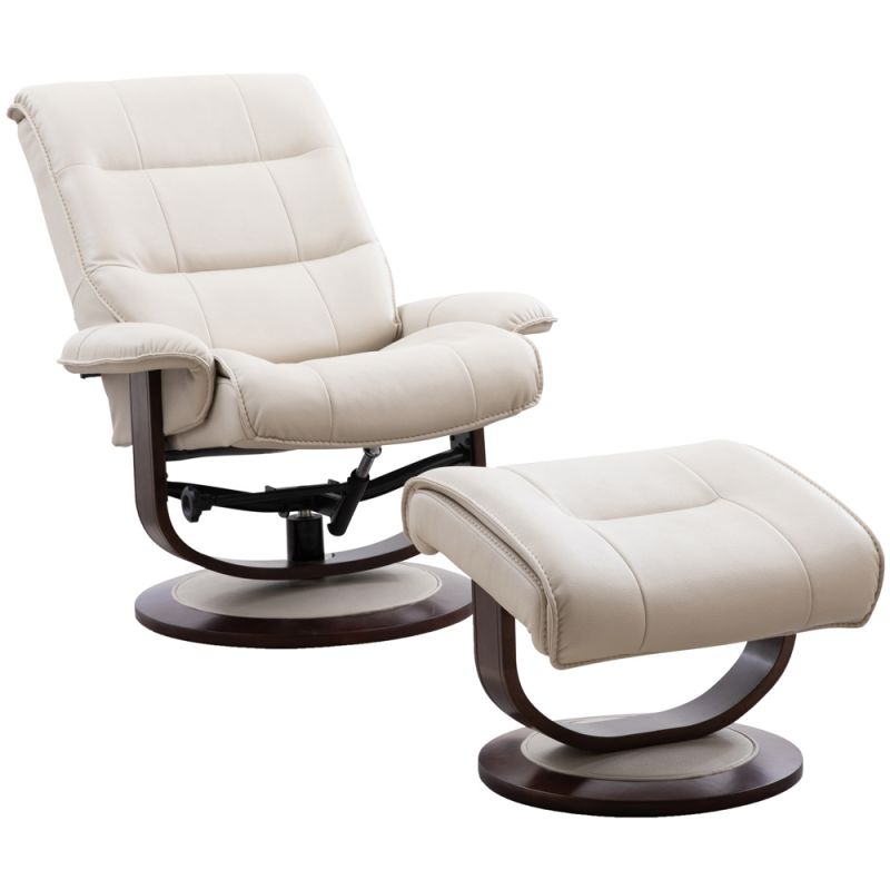Parker House - Knight - Oyster Manual Reclining Swivel Chair and Ottoman - MKNI#212S-OYS