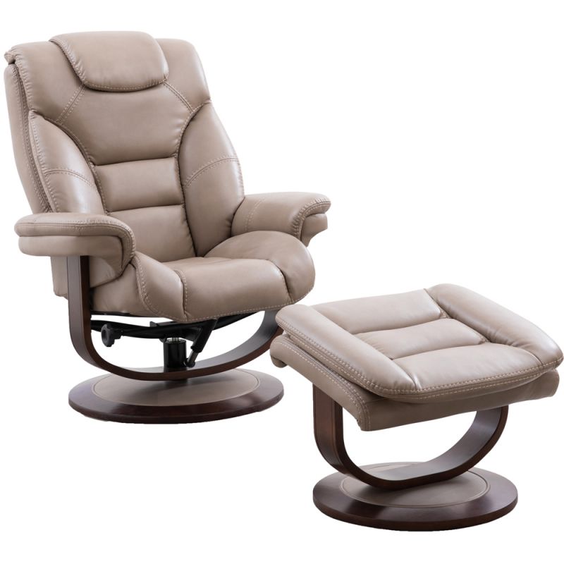 Parker House - Monarch - Linen Manual Reclining Swivel Chair and Ottoman - MMON#212S-LIN