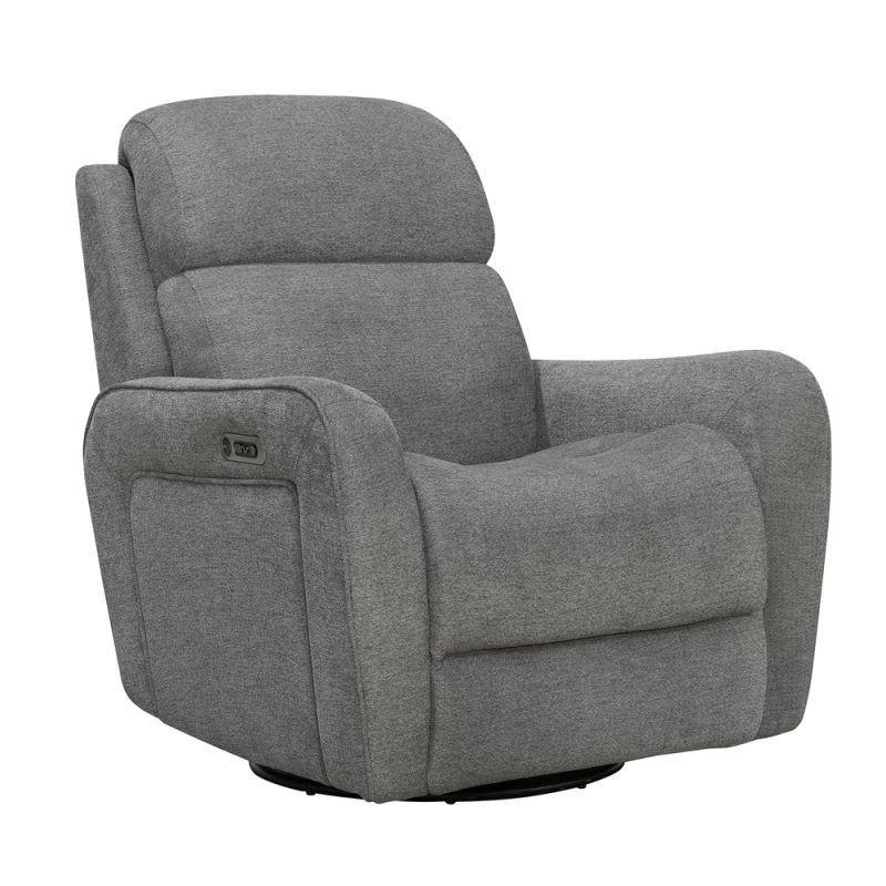 Parker House - Quest - Upgrade Charcoal Swivel Glider Cordless Recliner - Powered by FreeMotion - MQUE#812GSPH-P25-UPCH