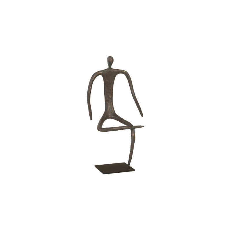 Phillips Collection - Abstract Figure on Metal Base, Bronze Finish, Leg Folded - TH96036