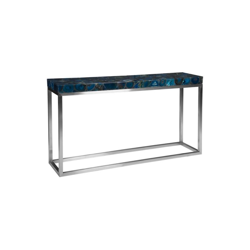 Phillips Collection - Agate Console Table, Stainless Steel Base - CH87919