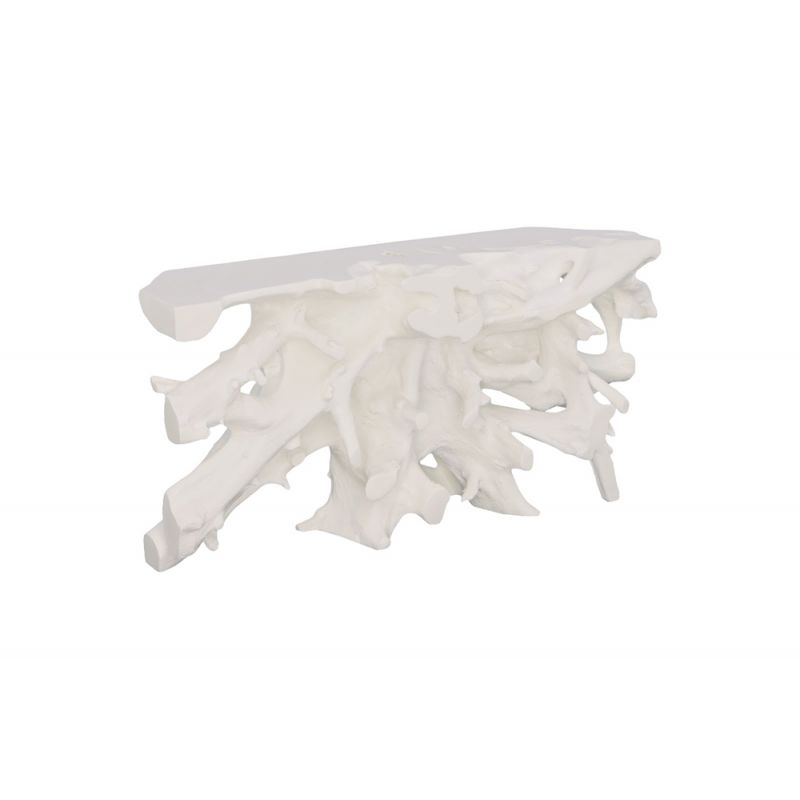 Phillips Collection - Beau Cast Root Console Table, Gel Coat White - PH86004