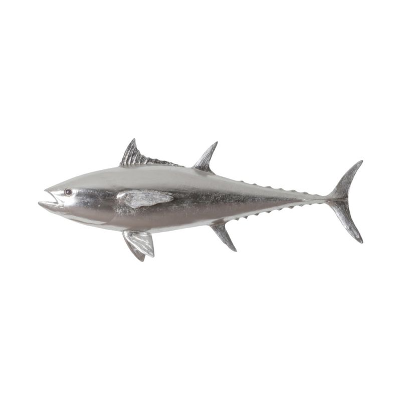 Phillips Collection - Bluefin Tuna Fish Wall Sculpture, Resin, Silver Leaf - PH64547