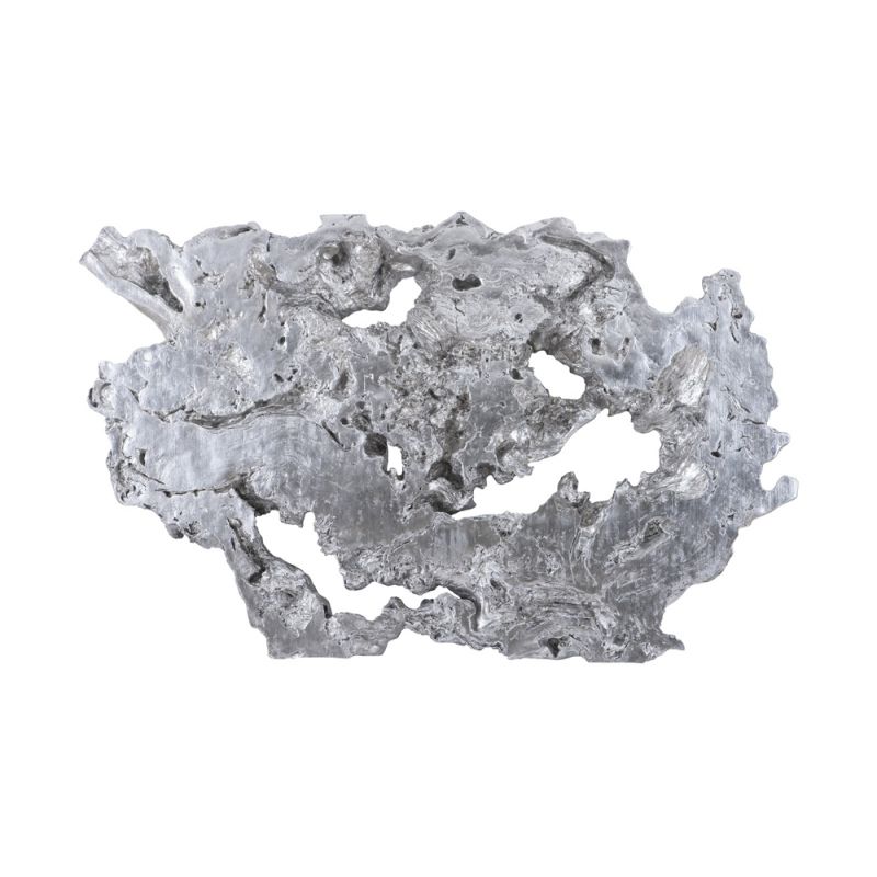 Phillips Collection - Burled Root Wall Art, Large, Silver Leaf - PH83683