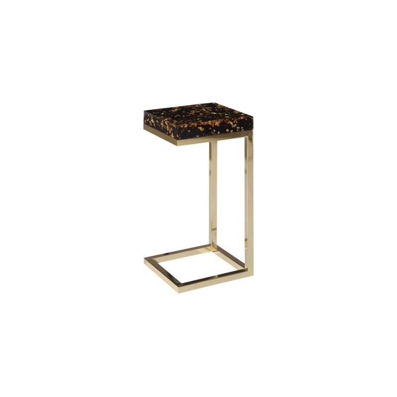 Phillips Collection - Captured End Table, Gold Flake, Plated Brass Base - CH81117