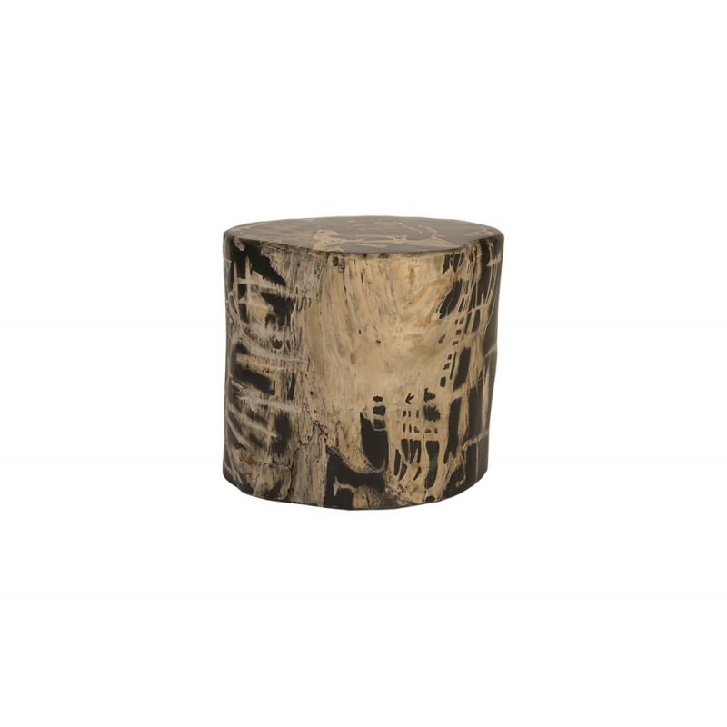 Phillips Collection - Cast Petrified Wood Stool, Resin - PH82367