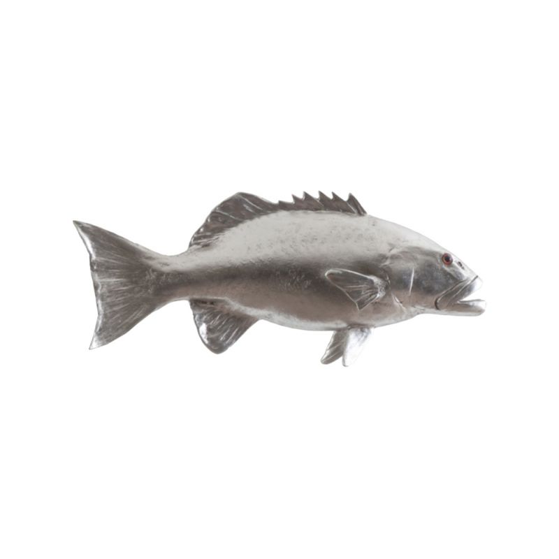 Phillips Collection - Coral Trout Fish Wall Sculpture, Resin, Silver Leaf - PH64543