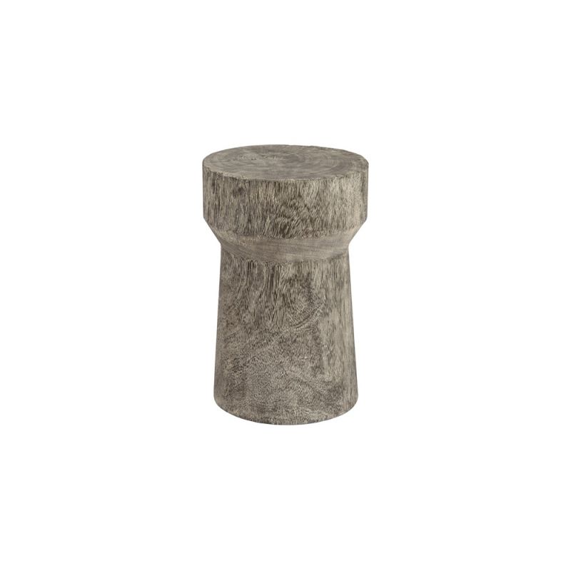 Phillips Collection - Curved Wood Stool, Thick , Gray Stone, Gray Stone - TH96667
