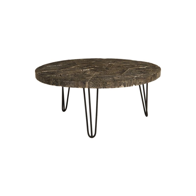 Phillips Collection - Driftwood Top Coffee Table, Black Wash - ID85092