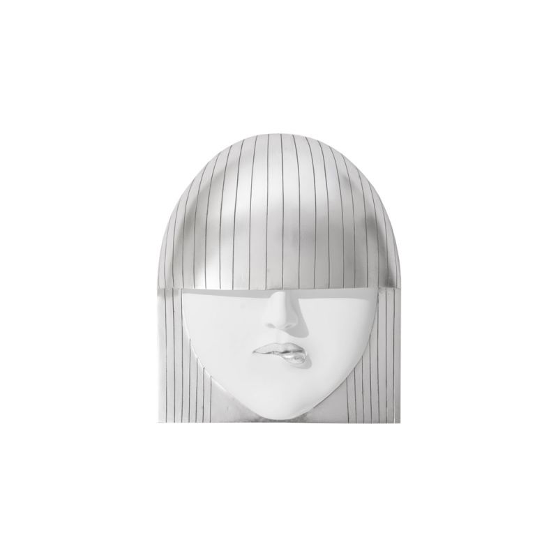 Phillips Collection - Fashion Faces Wall Art, Large, Pout, White and Silver Leaf - PH94747