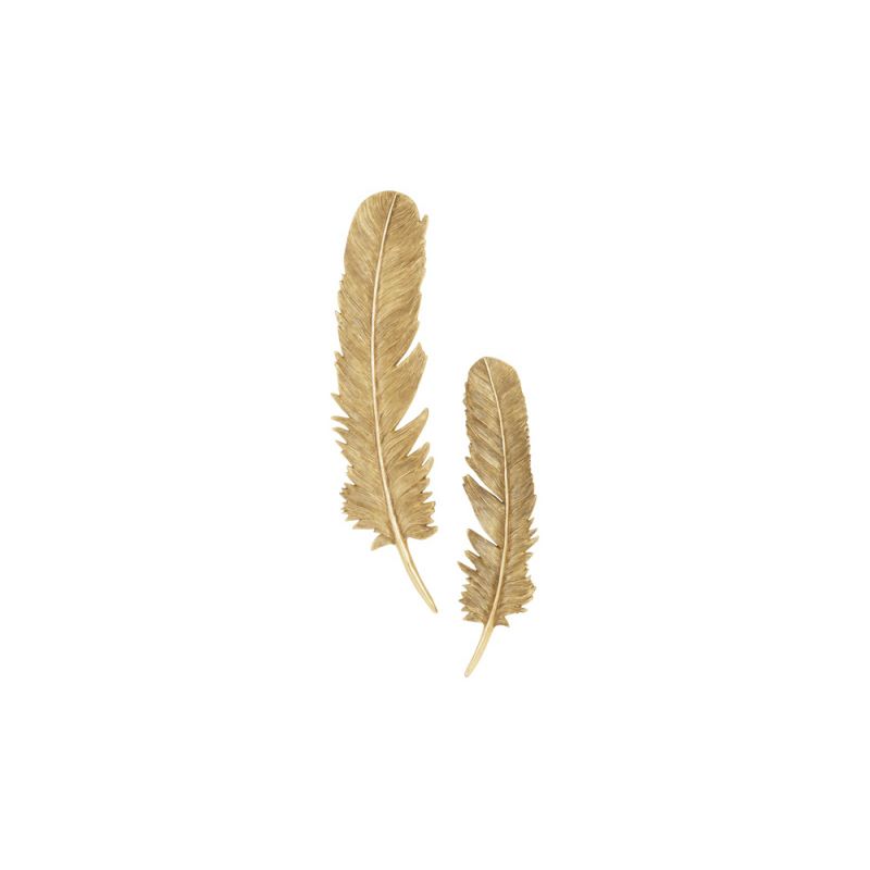 Phillips Collection - Feathers Wall Art, Large, Gold Leaf (Set of 2) - PH95596