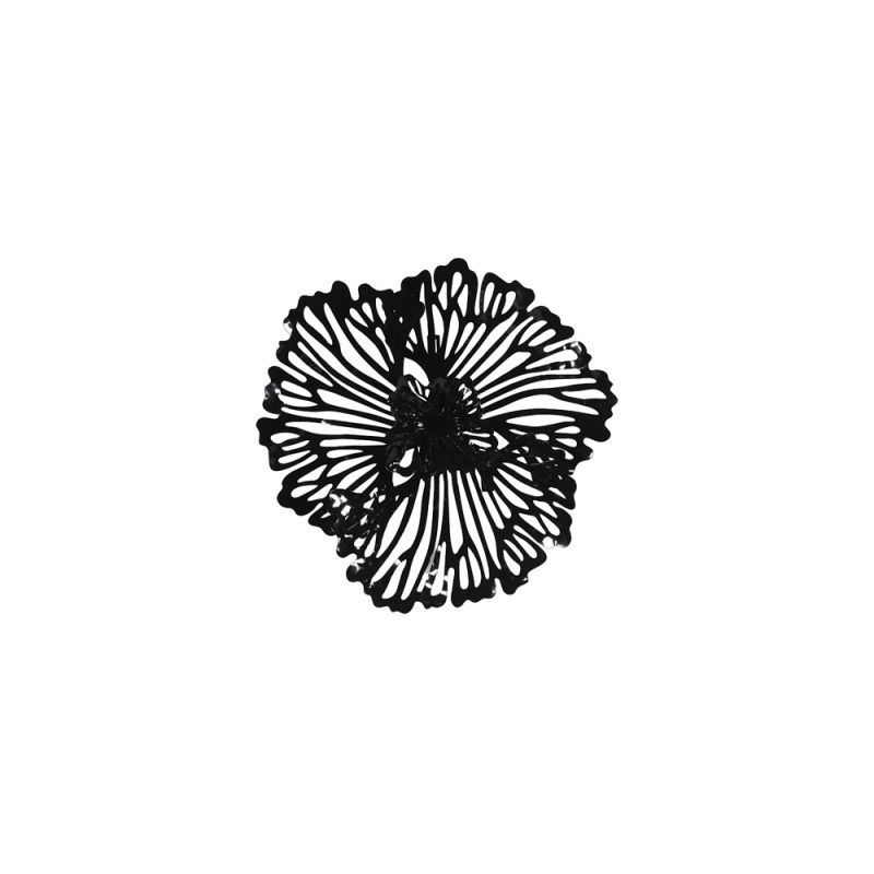 Phillips Collection - Flower Wall Art, Extra Small, Black, Metal - TH109690