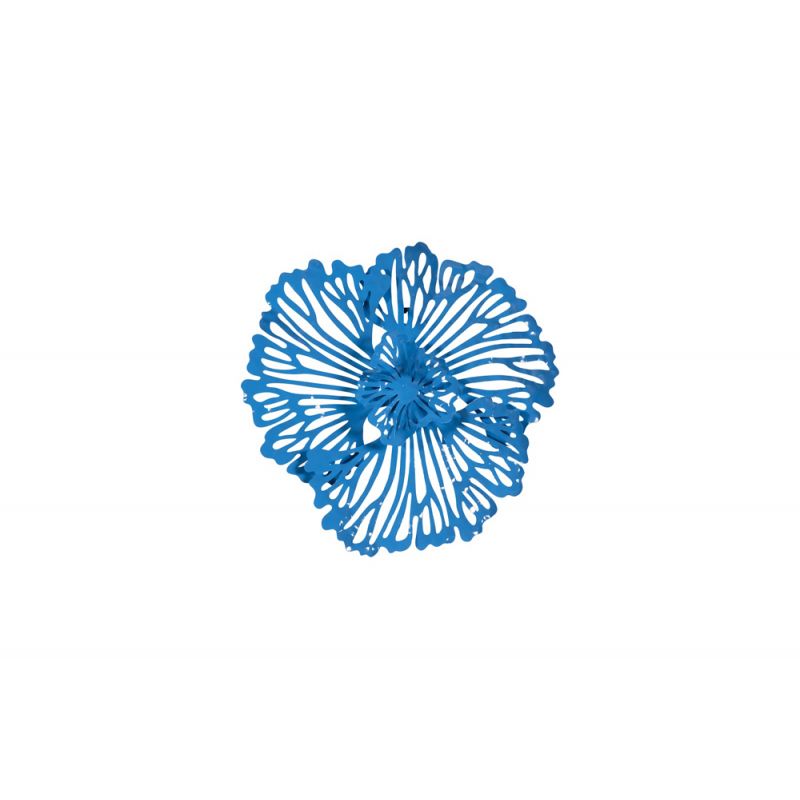 Phillips Collection - Flower Wall Art, Extra Small, Blue, Metal - TH109687