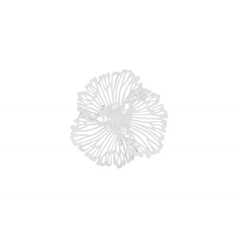 Phillips Collection - Flower Wall Art, Extra Small, White, Metal - TH109685