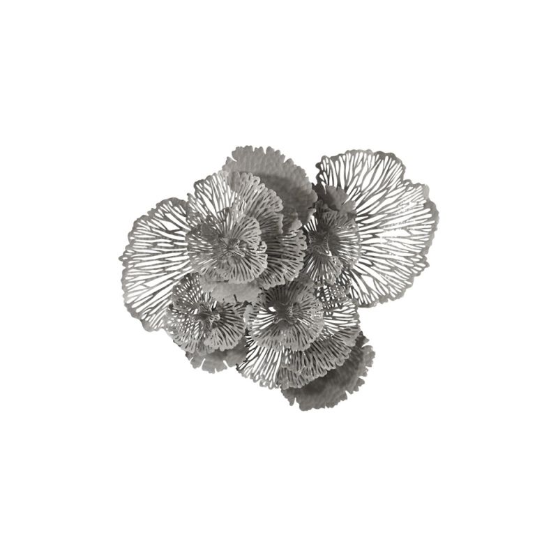 Phillips Collection - Flower Wall Art, Large, Gray, Metal - TH108322