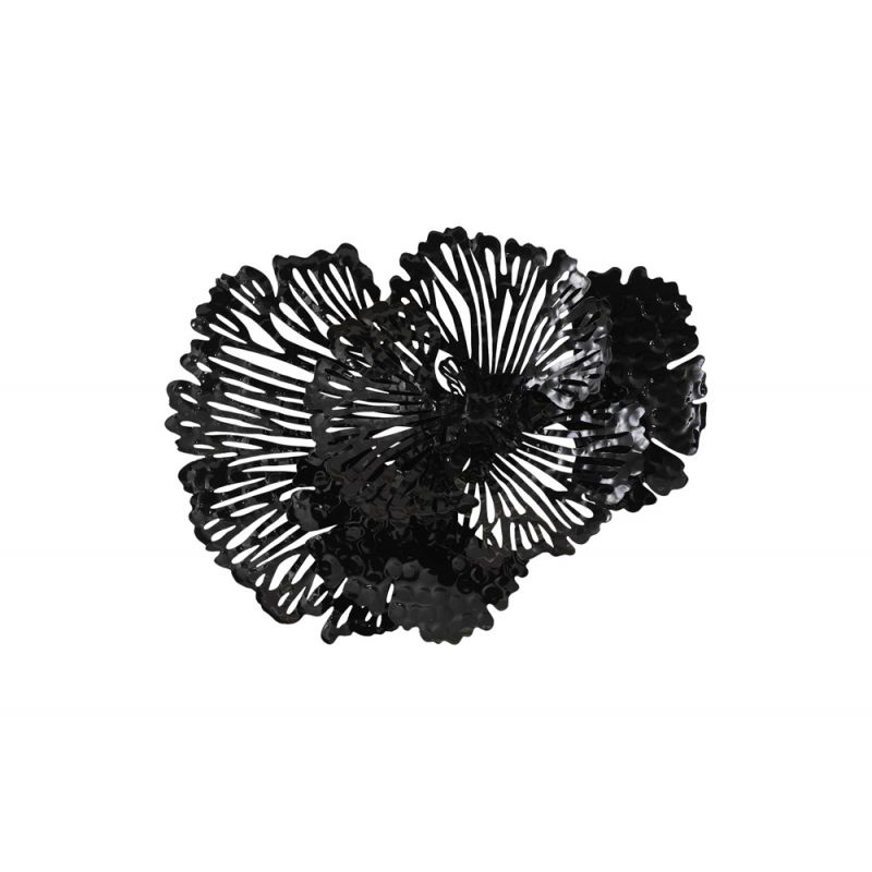 Phillips Collection - Flower Wall Art, Small, Black, Metal - TH107120