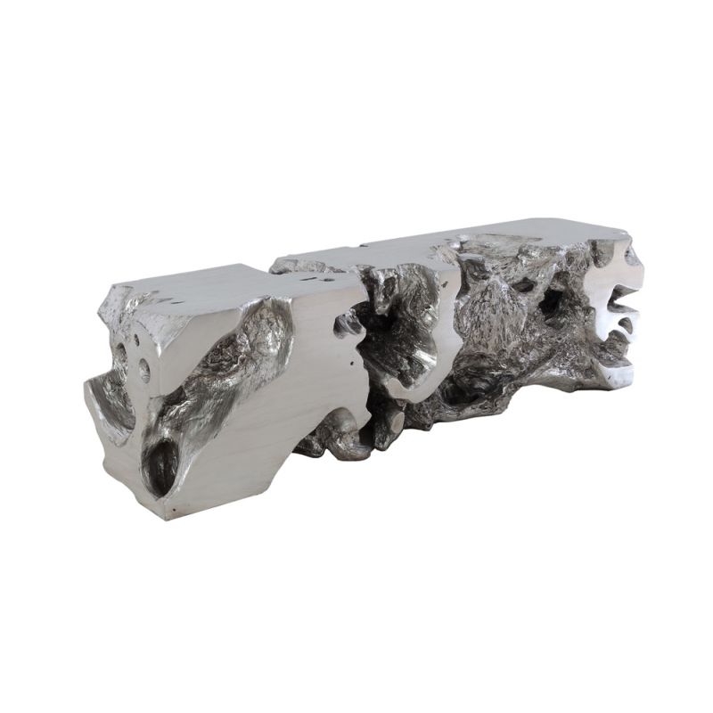 Phillips Collection - Freeform Bench, Silver Leaf - PH62419