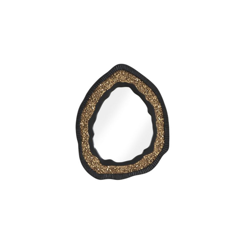 Phillips Collection - Geode Mirror, Black And Gold, Matte - PH104149