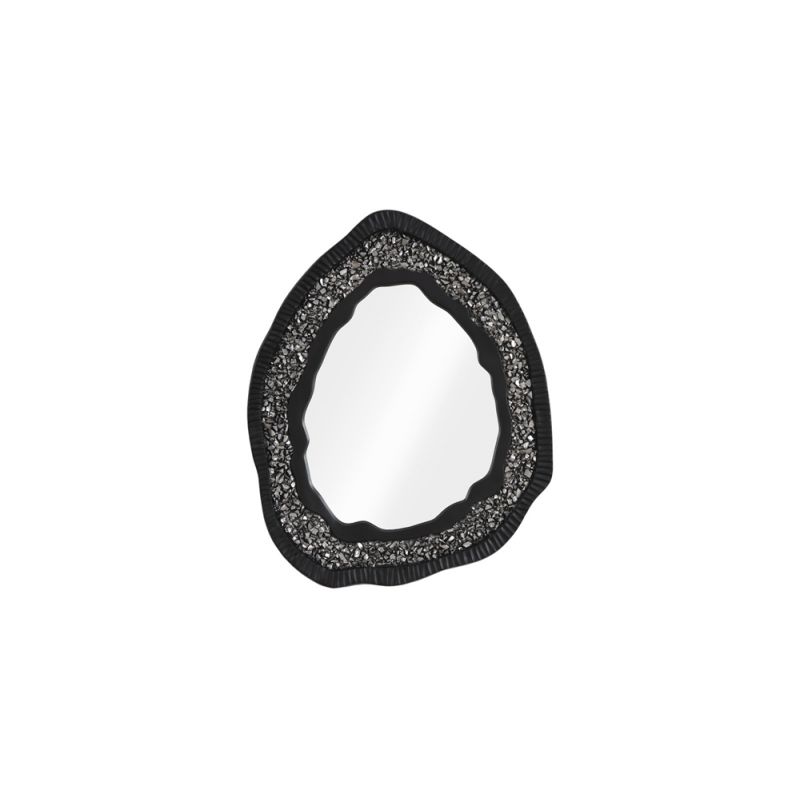 Phillips Collection - Geode Mirror, Black And Silver, Matte - PH104347