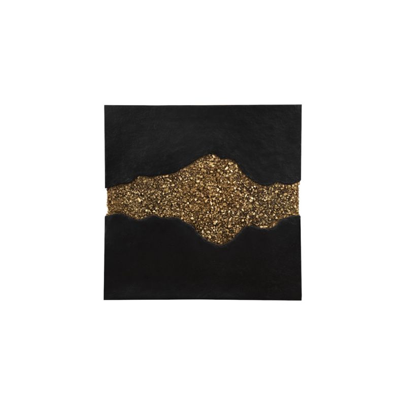 Phillips Collection - Geode Texture Panel Black and Gold, Wall Decor - PH105375