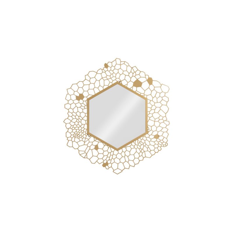 Phillips Collection - Hexagon Honeycomb Mirror Brass - TH107116