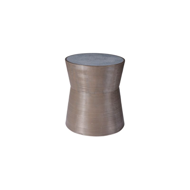 Phillips Collection - Kono Side Table, Resin, Bronze Finish, Concrete Composite Top - PH100707