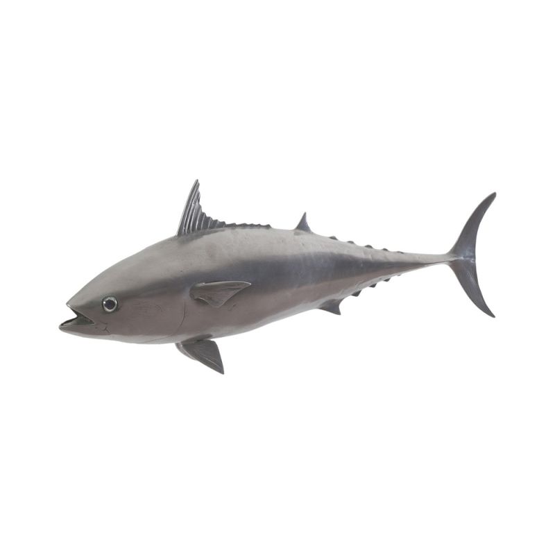 Phillips Collection - Mackerel Fish Wall Sculpture, Resin, Polished Aluminum Finish - PH64550